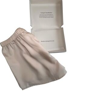 Ettitude Sateen Shortie In Oat Small Bamboo Elastic Waist Quiet Luxury Flowy New